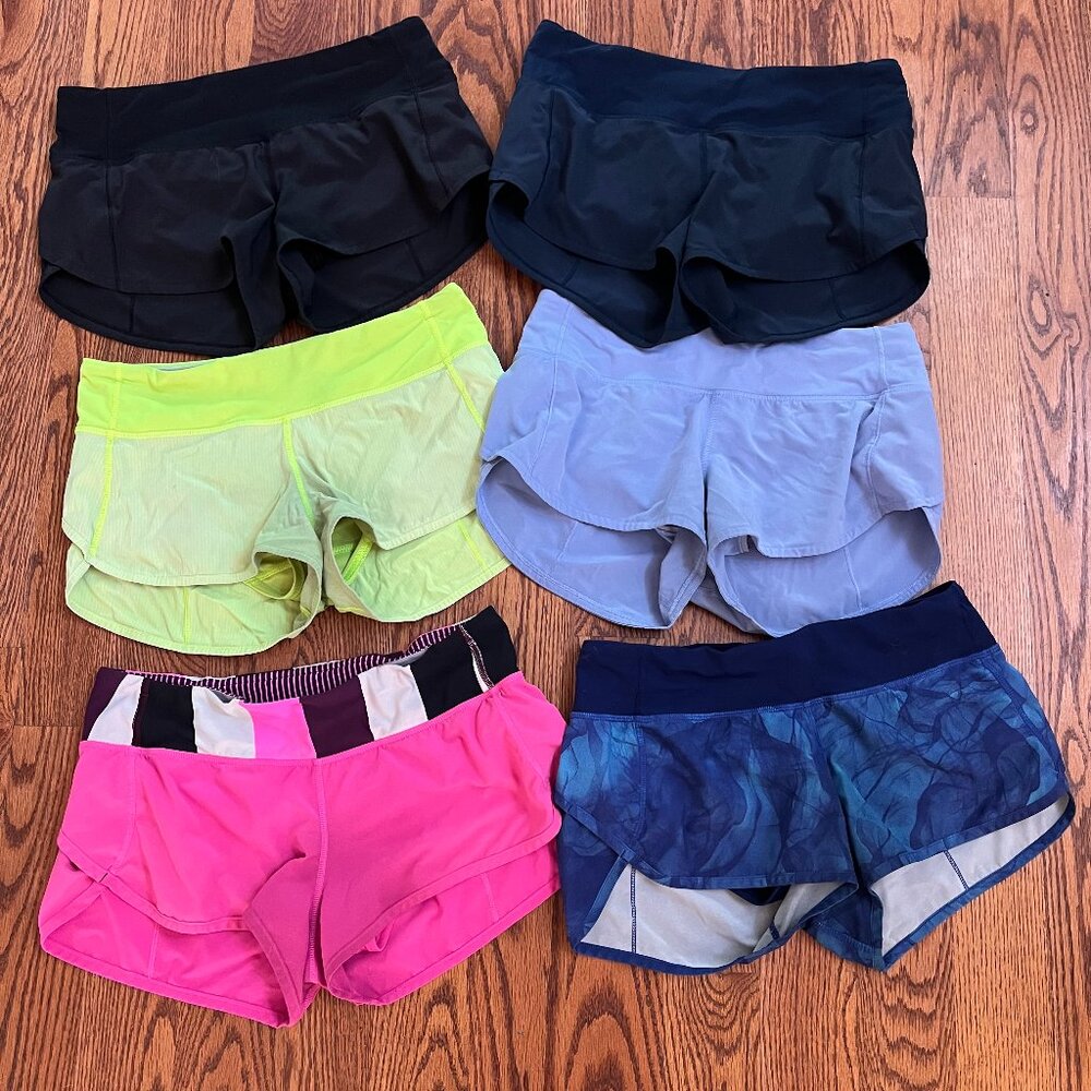 Lululemon Womens Workout Running Shorts Bundle - 6 Pairs - Size Small